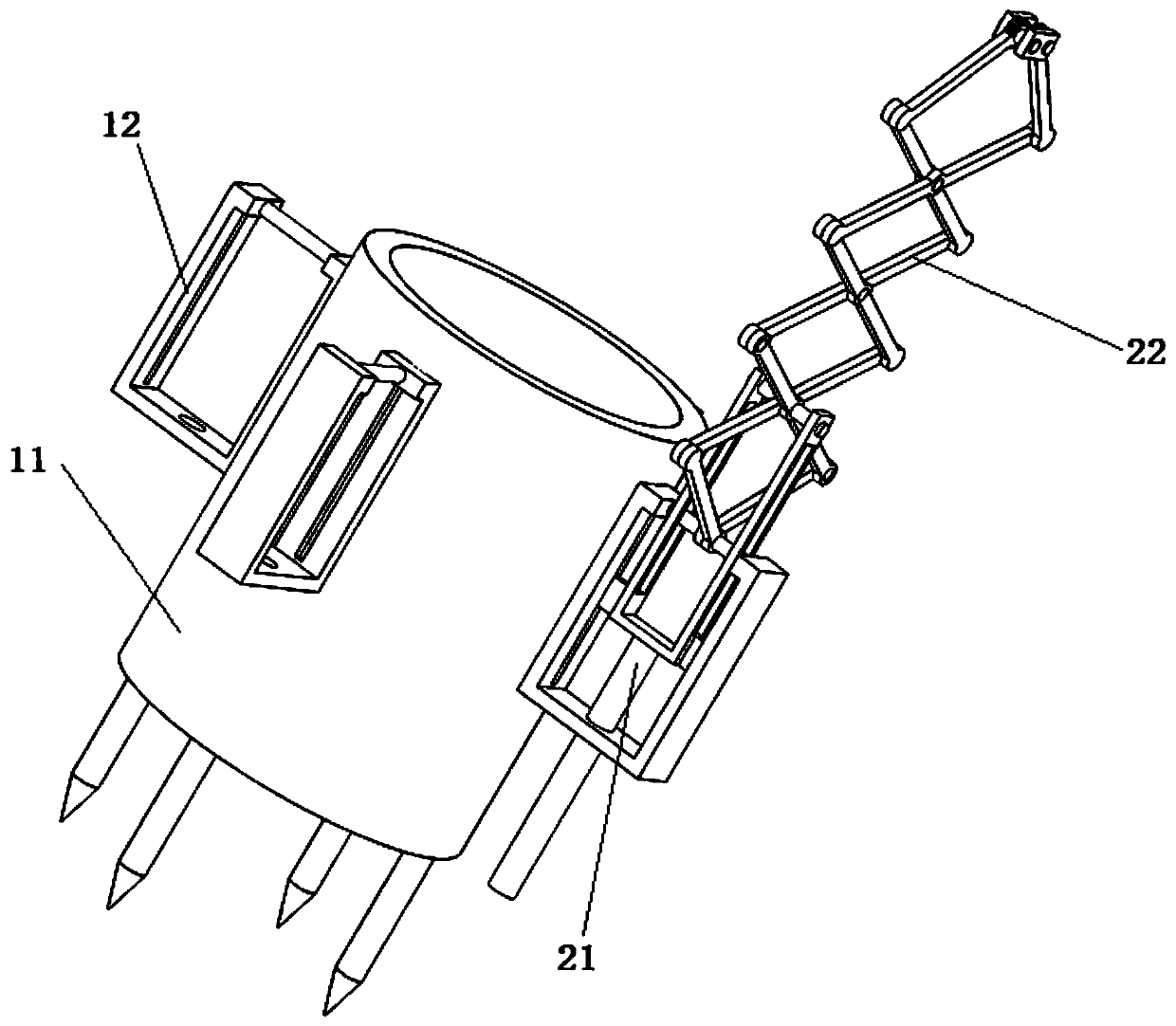 A fruit tree support structure