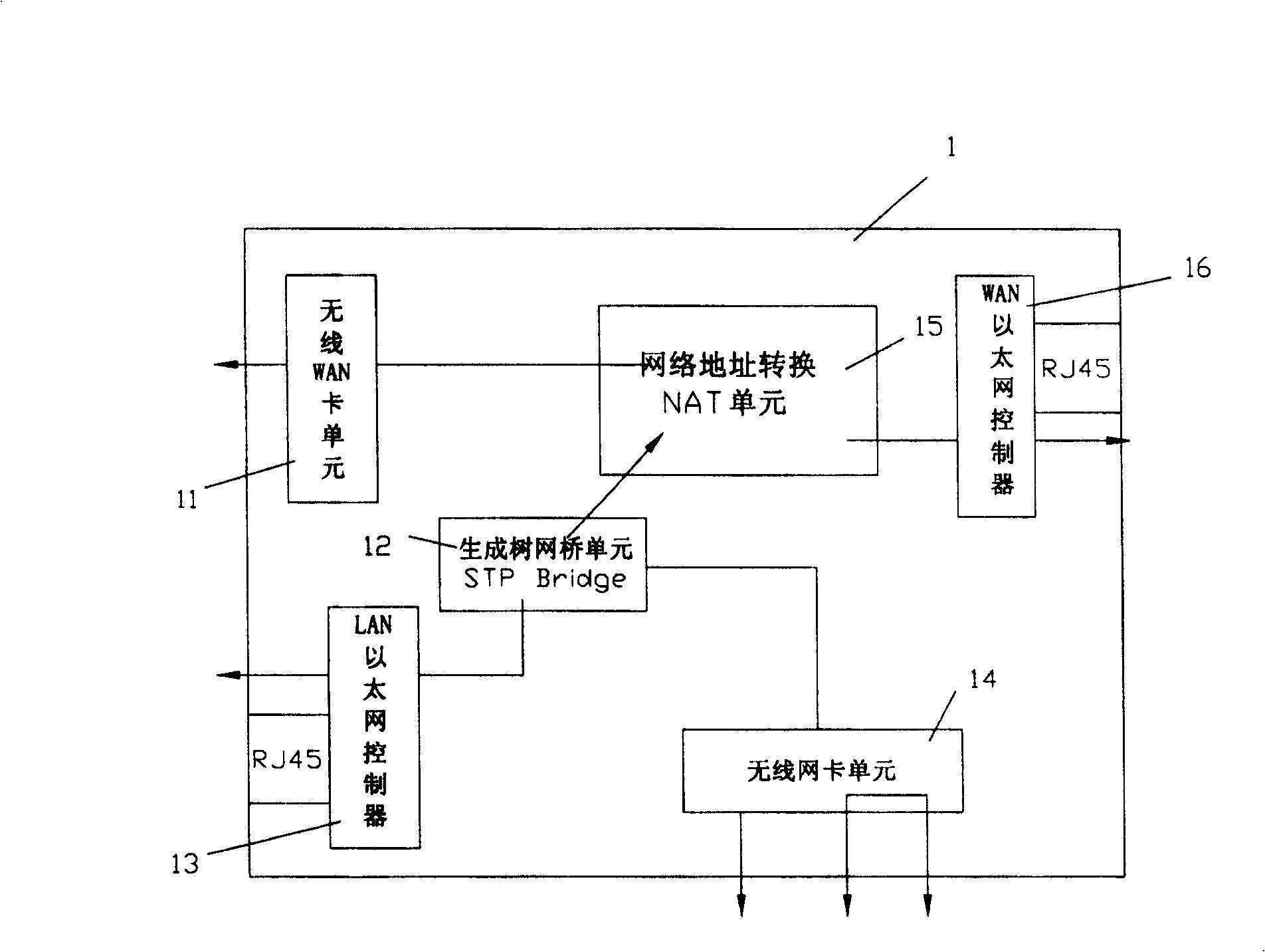 Link backup method and apparatus for computer network