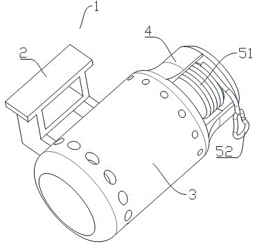 Liquefied gas boiler cable winding/unwinding device