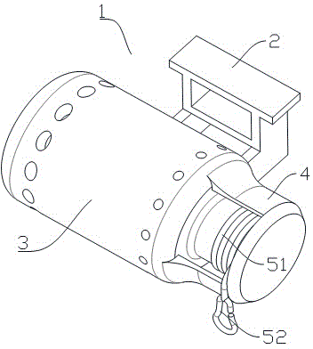 Liquefied gas boiler cable winding/unwinding device