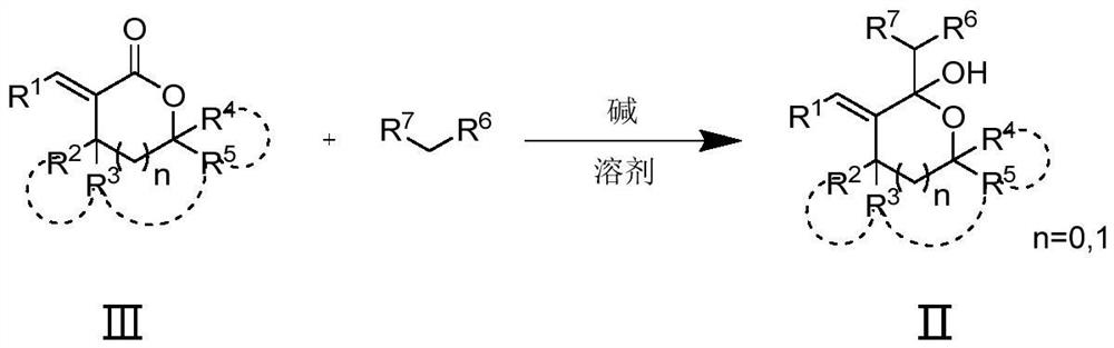 Poly-substituted tetrahydrofuran and tetrahydropyrane diene compound and preparation method thereof