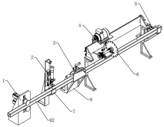 Integrated equipment for square pipe drilling and fixed length cutting