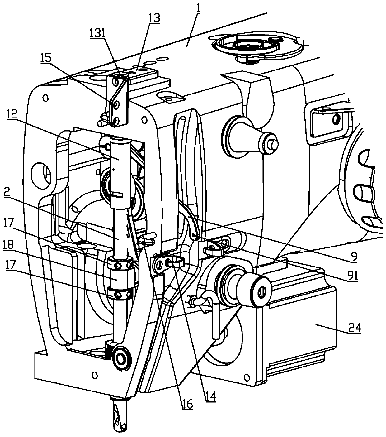 Needle bar rotating type template machine