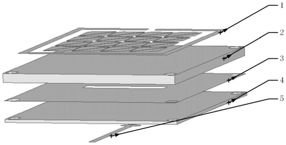 Opening rectangular ring loaded microstrip slot coupling metasurface antenna