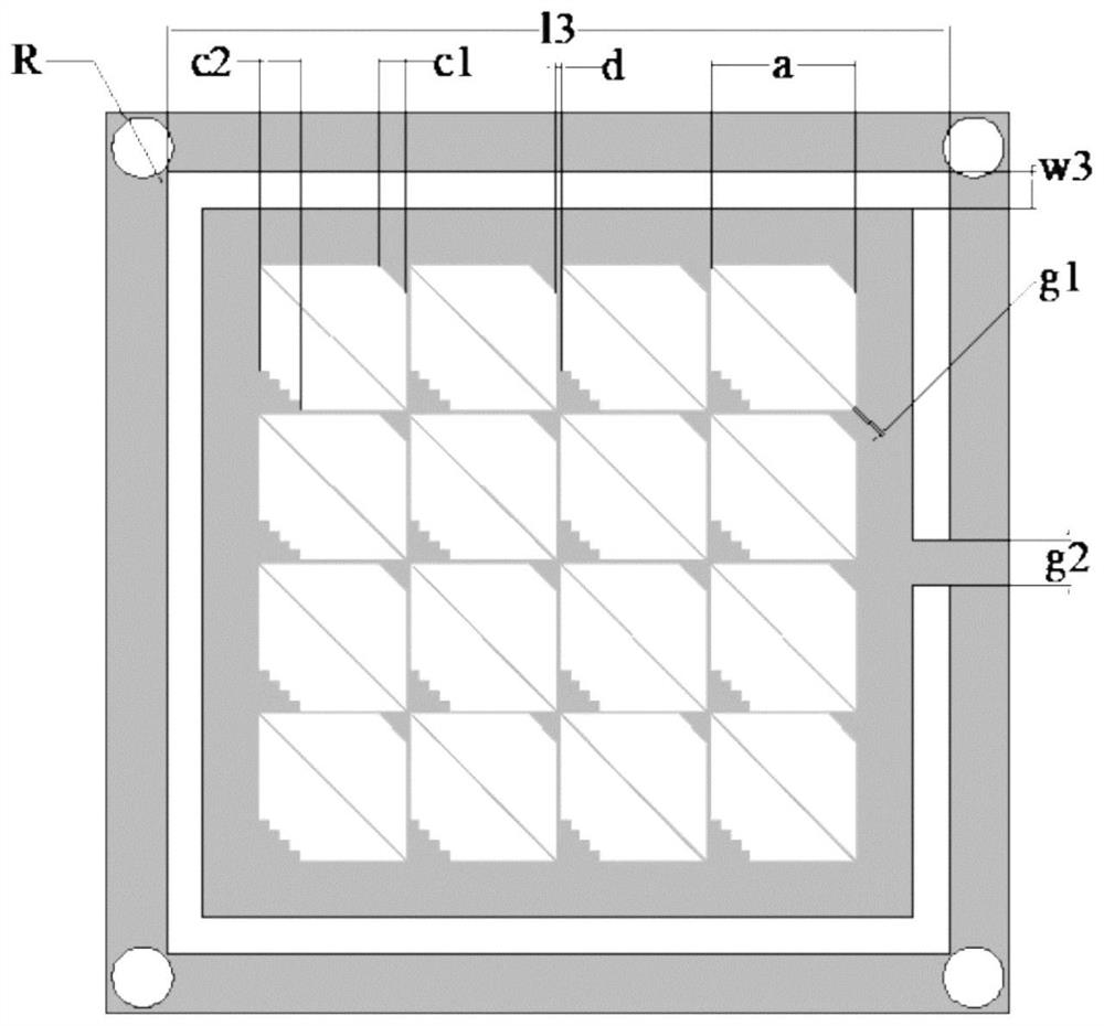 Opening rectangular ring loaded microstrip slot coupling metasurface antenna