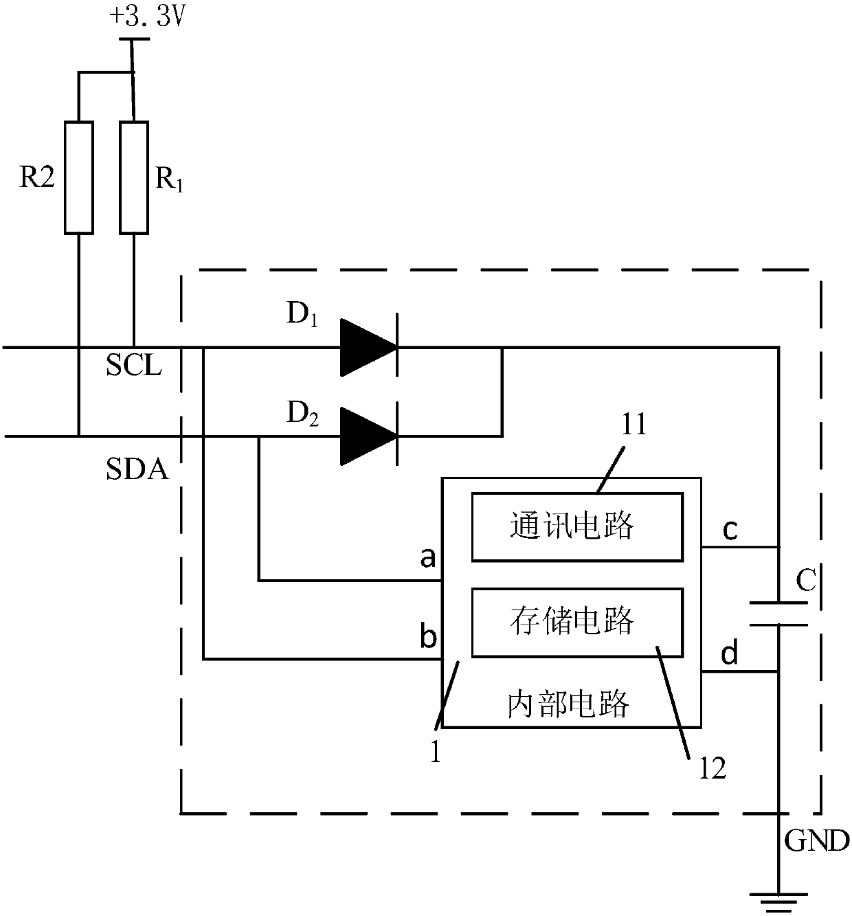 Power supply circuit of EEPROM (electrically erasable programmable read and write memory) and EEPROM