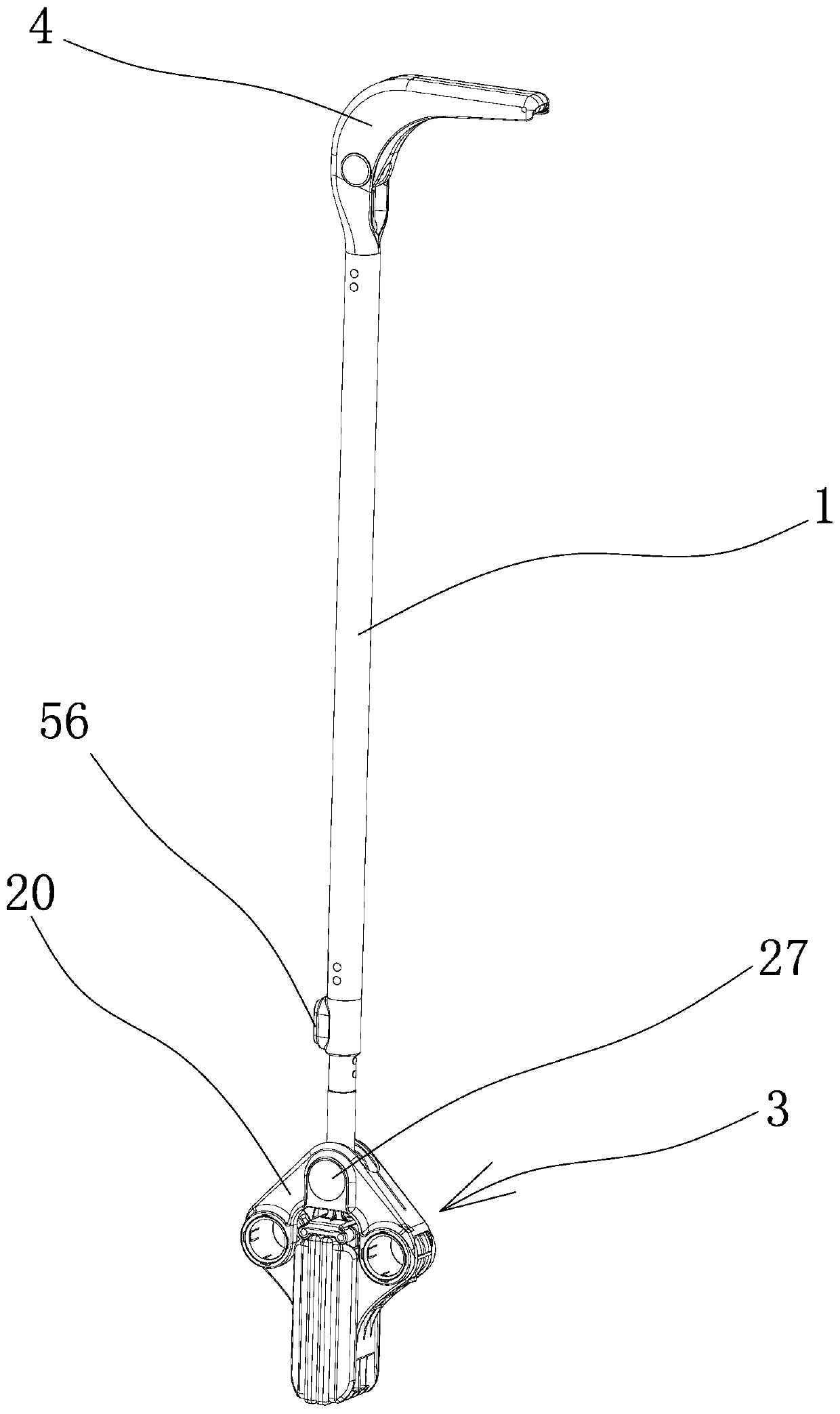 Telescopic folding wringing collodion mop