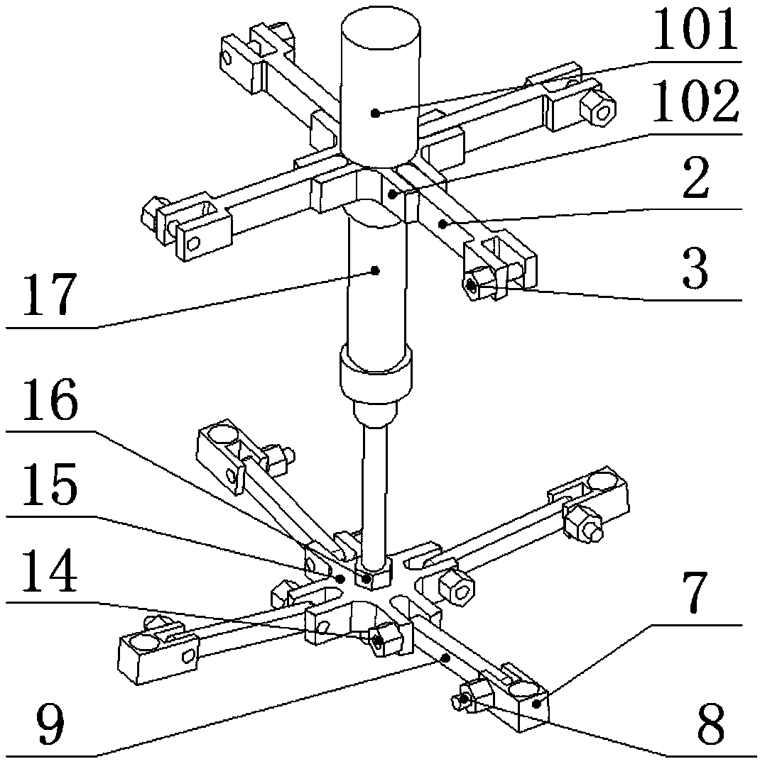 Seedling clamping and digging end executor and method