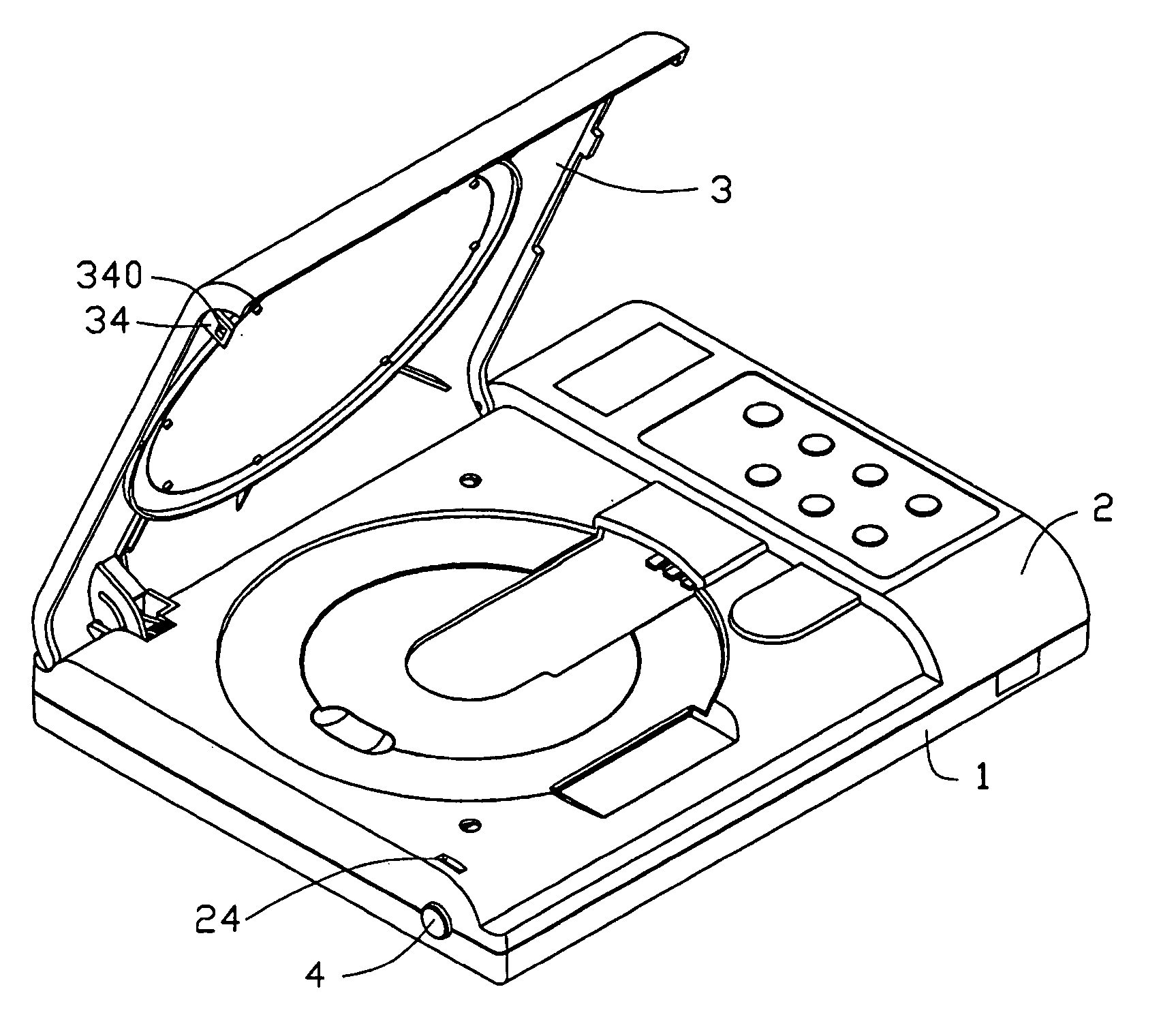 Opening actuator for video disc player