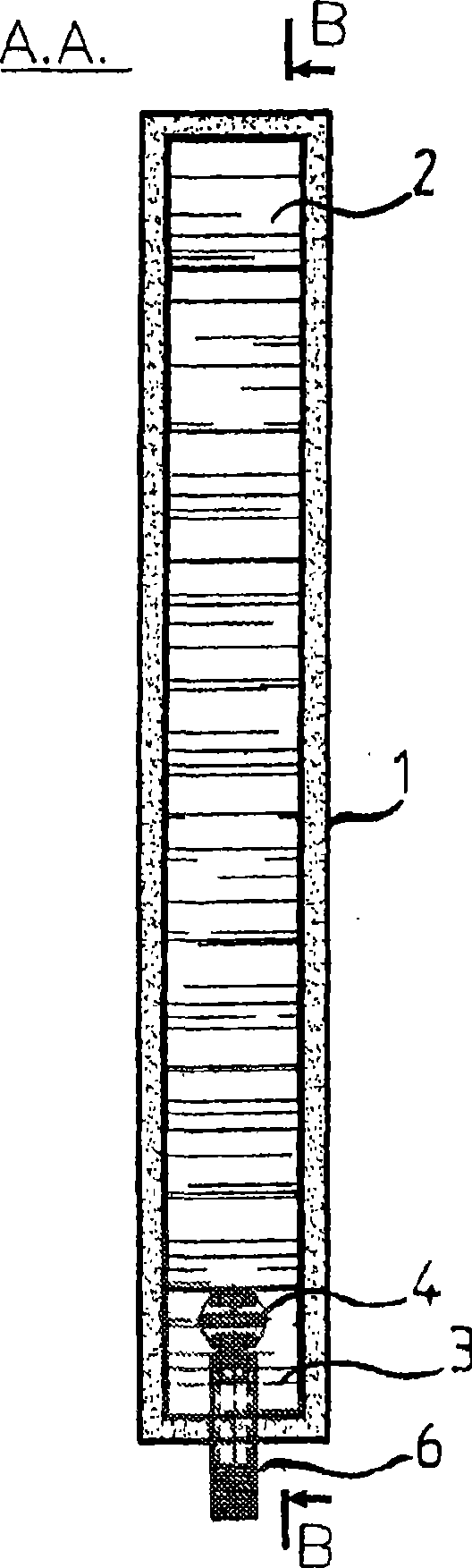 Flat casing water-heater