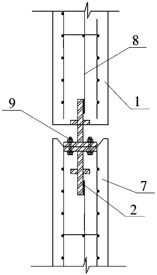 Connection structure and construction method of prefabricated shear wall panels with dry-shaped connectors