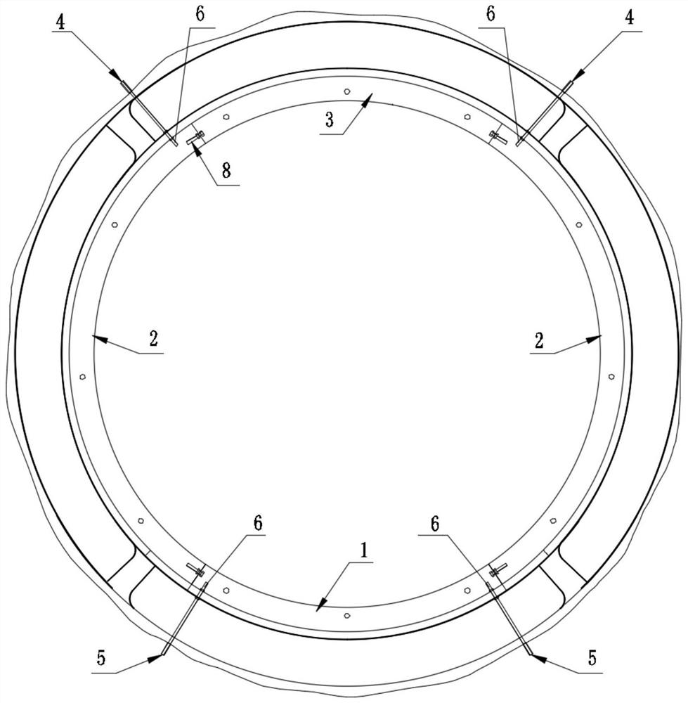 Construction method of assembled steel pipe sheet formwork suitable for rapid lining of circular tunnels