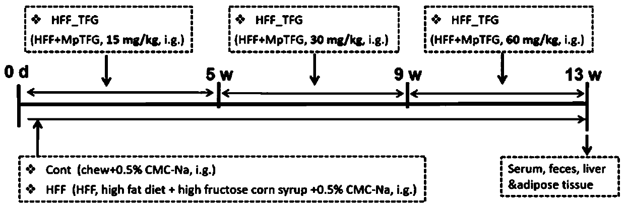 Microcos paniculata total flavonoid glycosides (MpTFG) as well as preparation method and application thereof