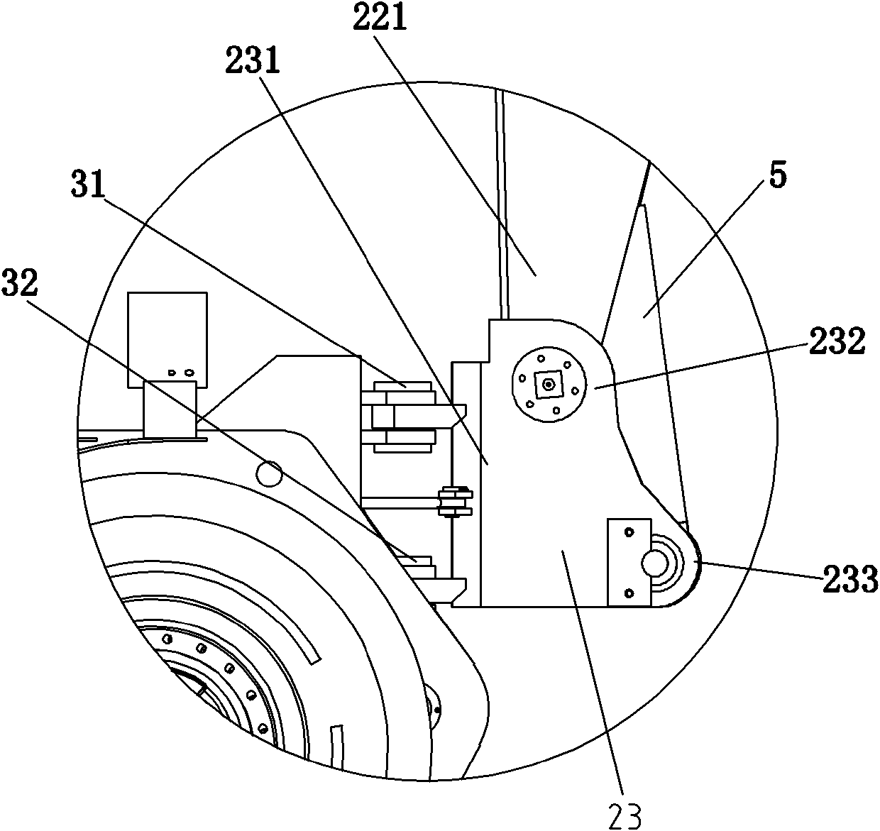 Breaking hammer for wheel type loader