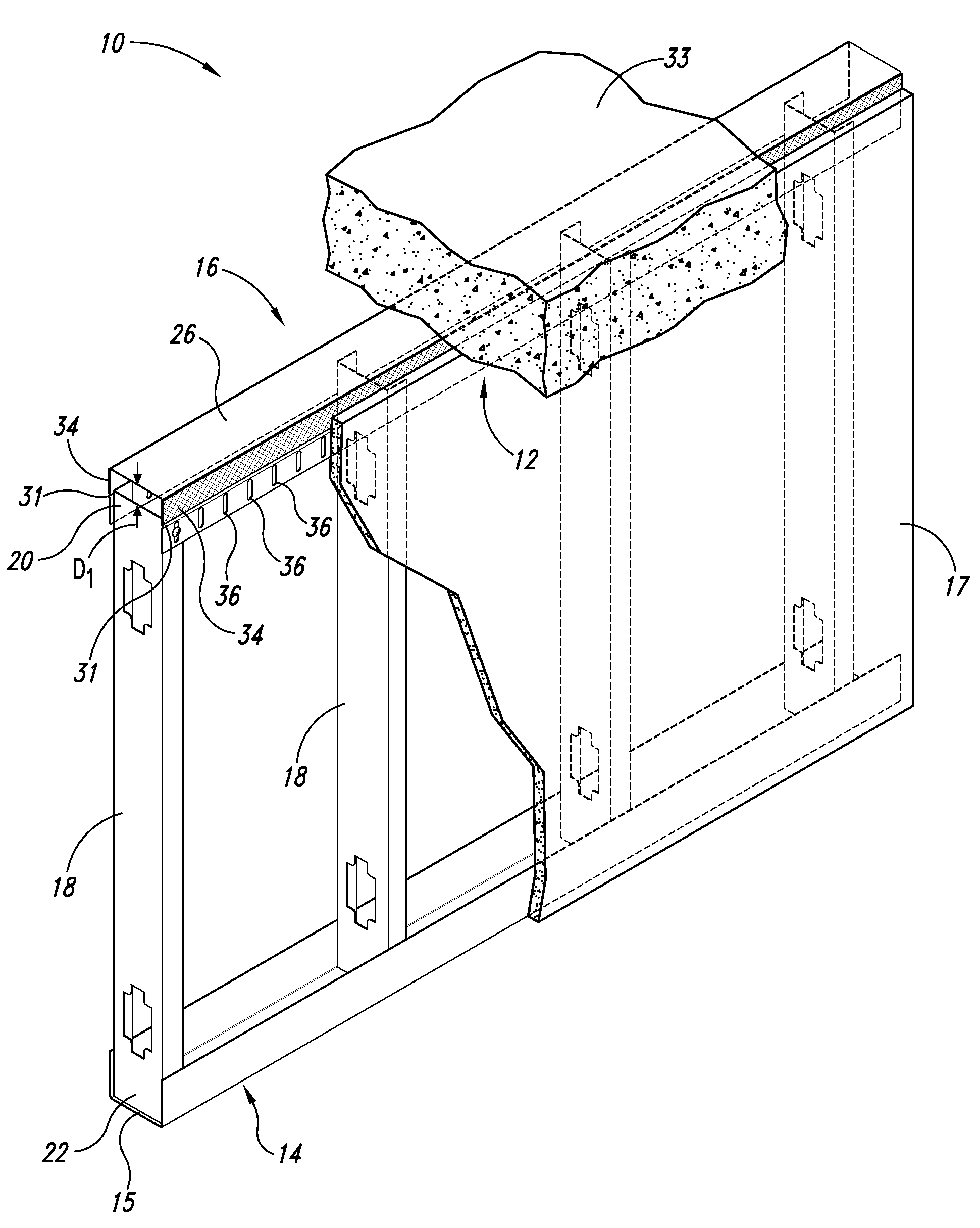 Head-of-wall fireblock systems and related wall assemblies