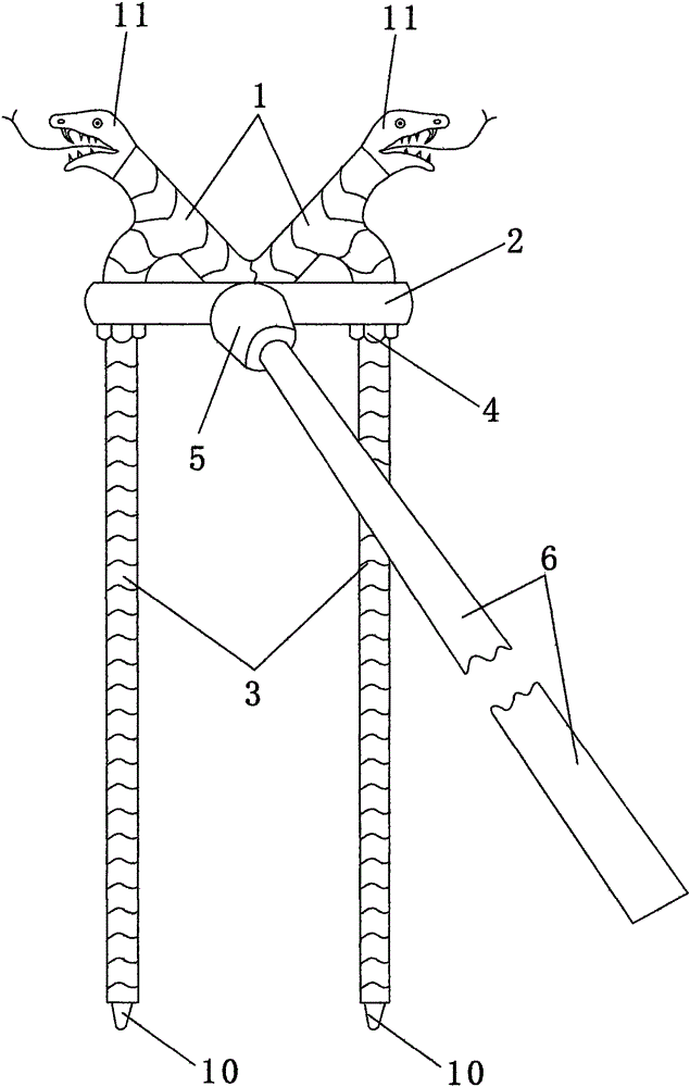 Dual-snake fork