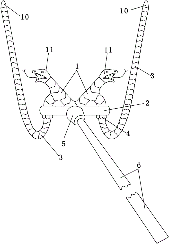 Dual-snake fork