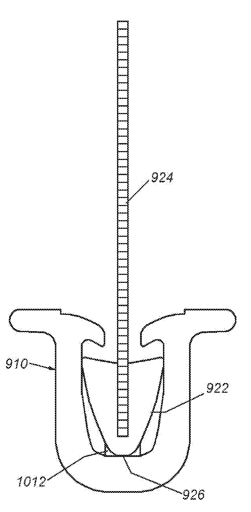 Stop clip assembly for upholstery listing