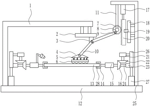 Fast scrubbing device of glass curtain wall