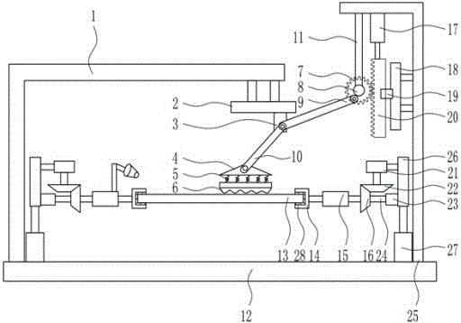 Fast scrubbing device of glass curtain wall