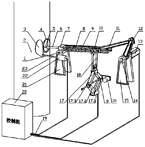 Dredging device and dredging method for blockage of slag fall pipe of circulating fluidized bed boiler in biomass power plant