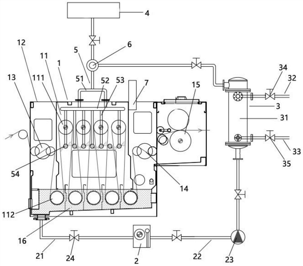 Washing device for textile printing and dyeing cloth