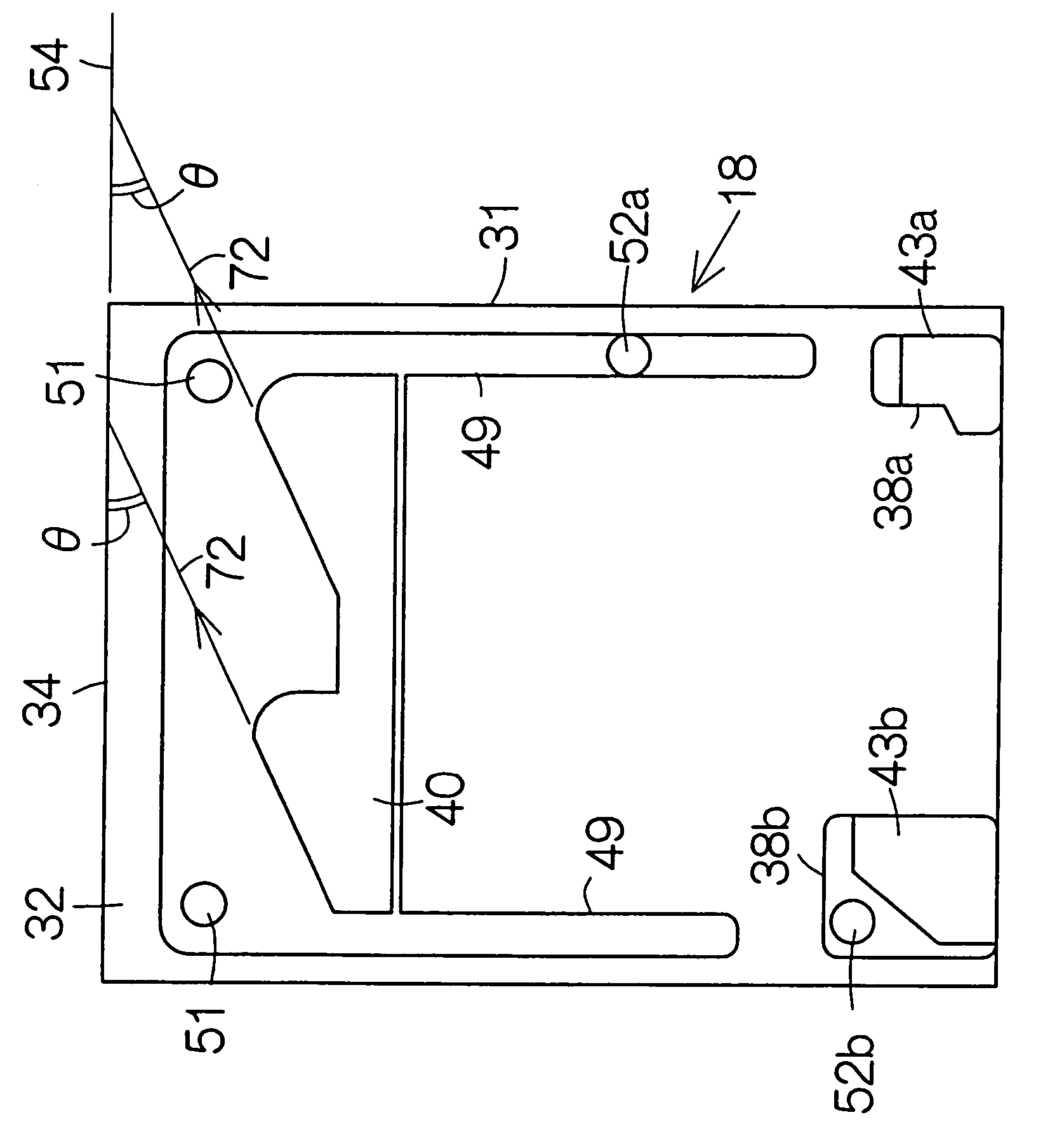 Flying head slider capable of avoiding collision when loaded