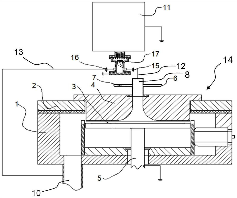 Device for separating positive and negative ions, film forming equipment and chamber cleaning method