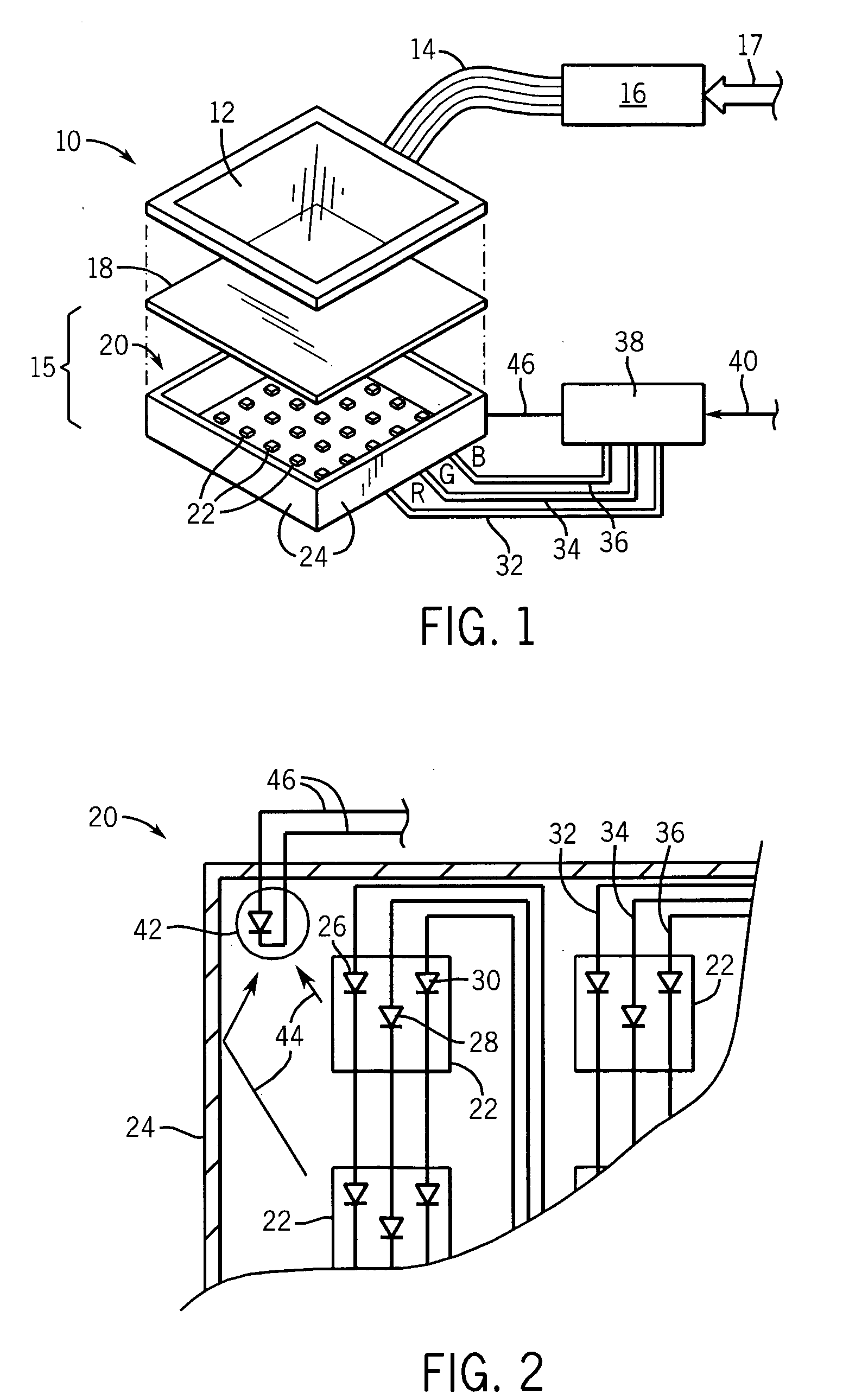 Solid-state, color-balanced backlight with wide illumination range