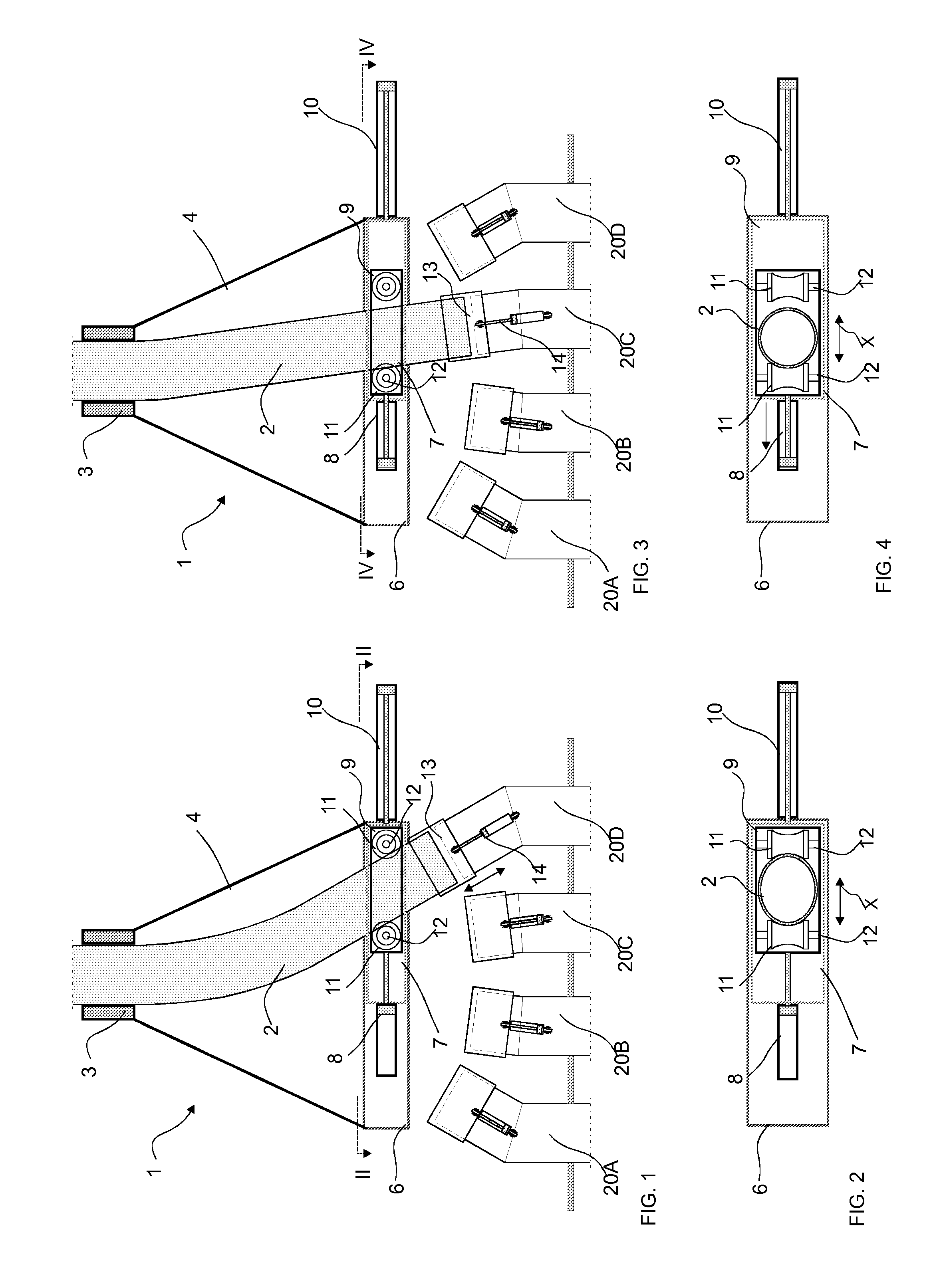 Device for changing a flowpath, and a collection and conveying system for material