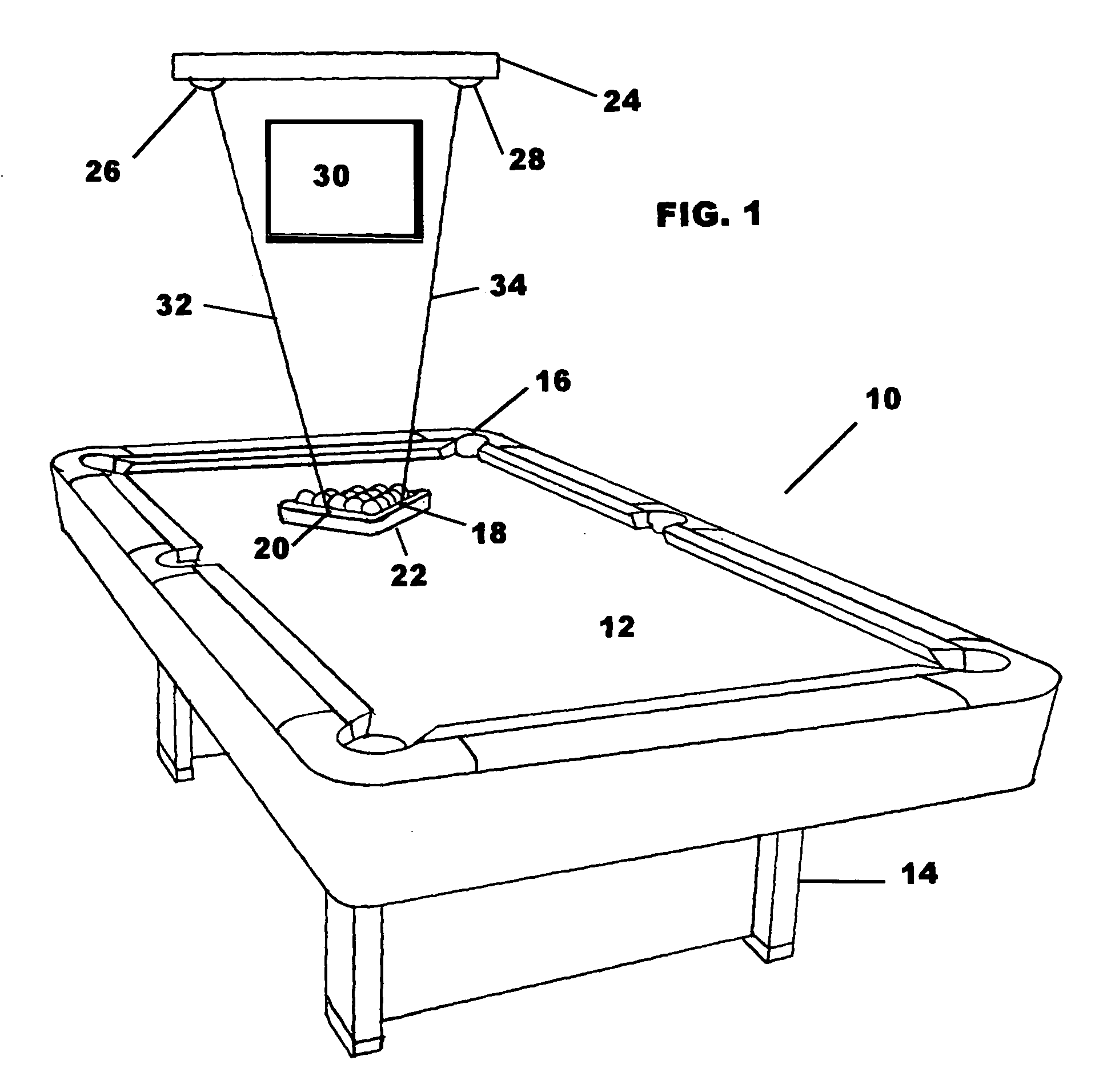 Method and apparatus for positioning a billiard game rack