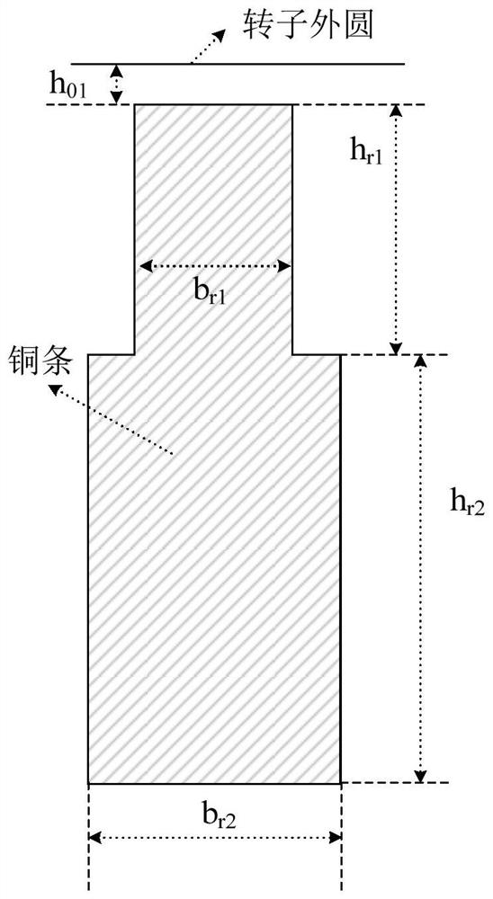 A high-voltage high-power cage motor rotor slot