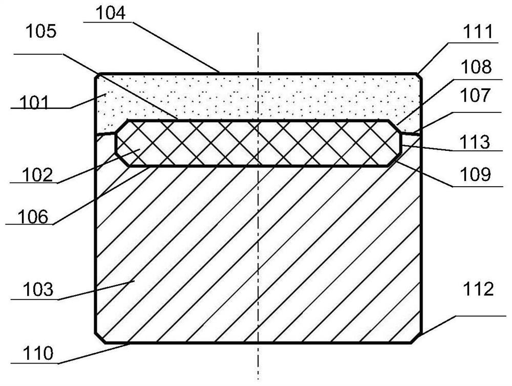 High impact toughness polycrystalline diamond carbide composite sheet and manufacturing method thereof