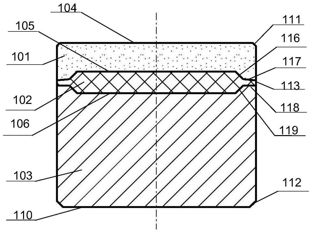 High impact toughness polycrystalline diamond carbide composite sheet and manufacturing method thereof