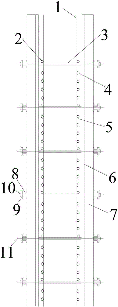 Reinforced concrete shear wall with positioning prefabricated member inside and construction method of reinforced concrete shear wall