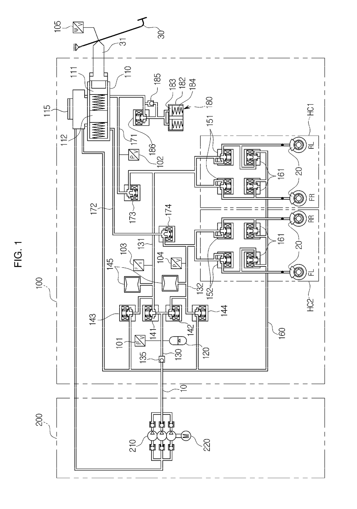 Electric brake system and method thereof