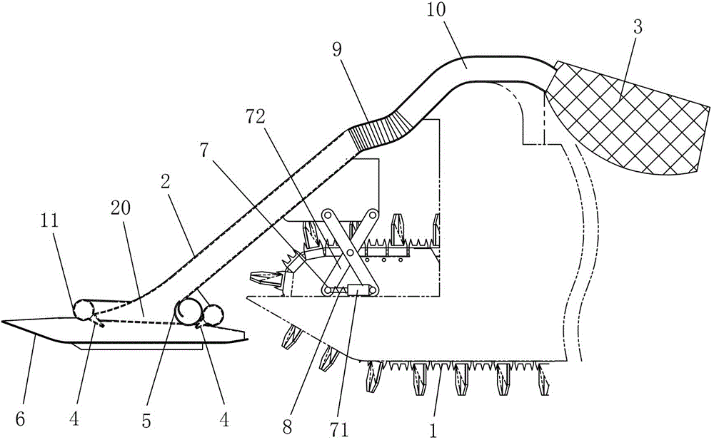 Hydraulic power type collection mechanism