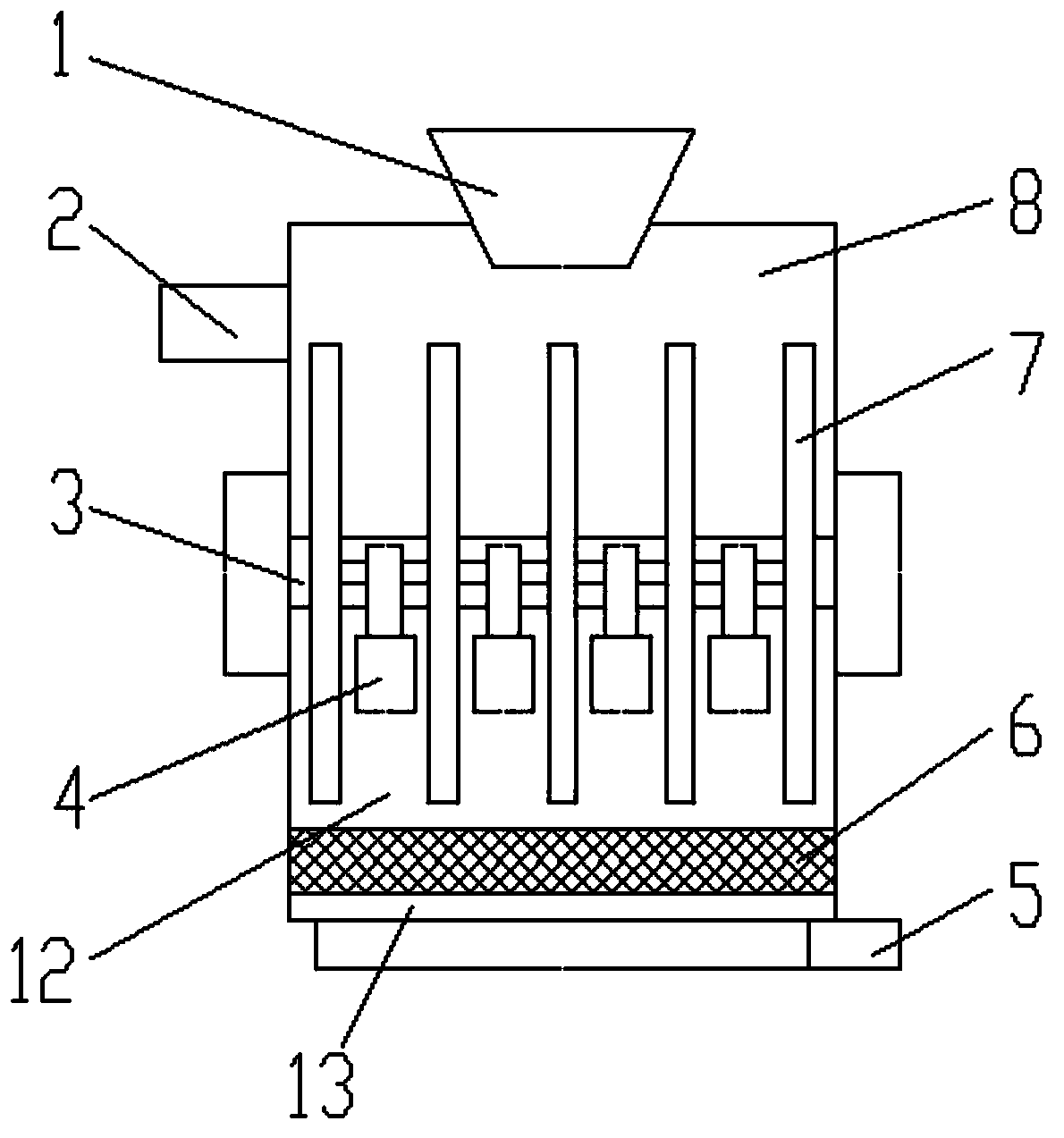 Production line for producing sand