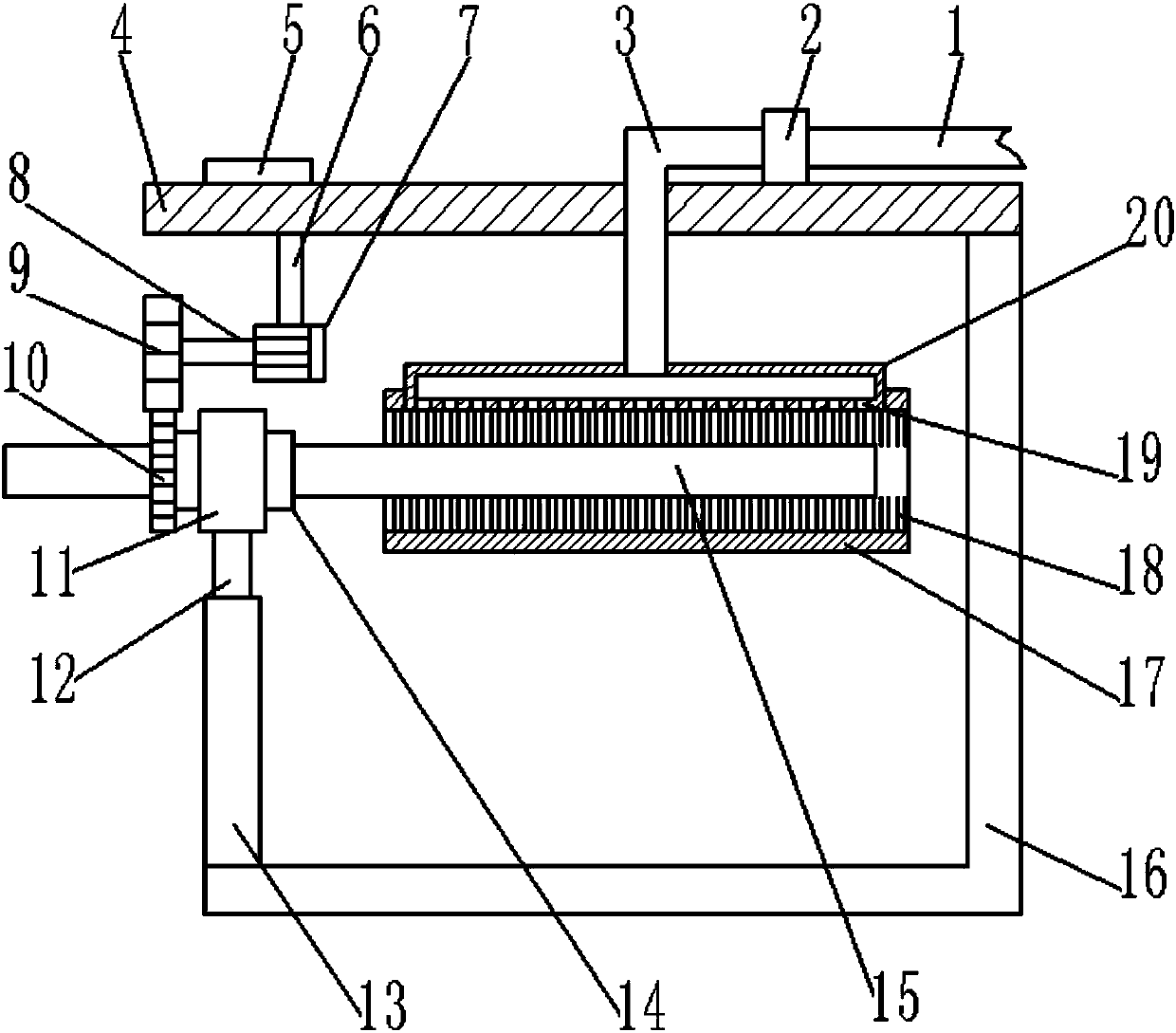 Rotary derusting and cleaning device for pipeline for construction site