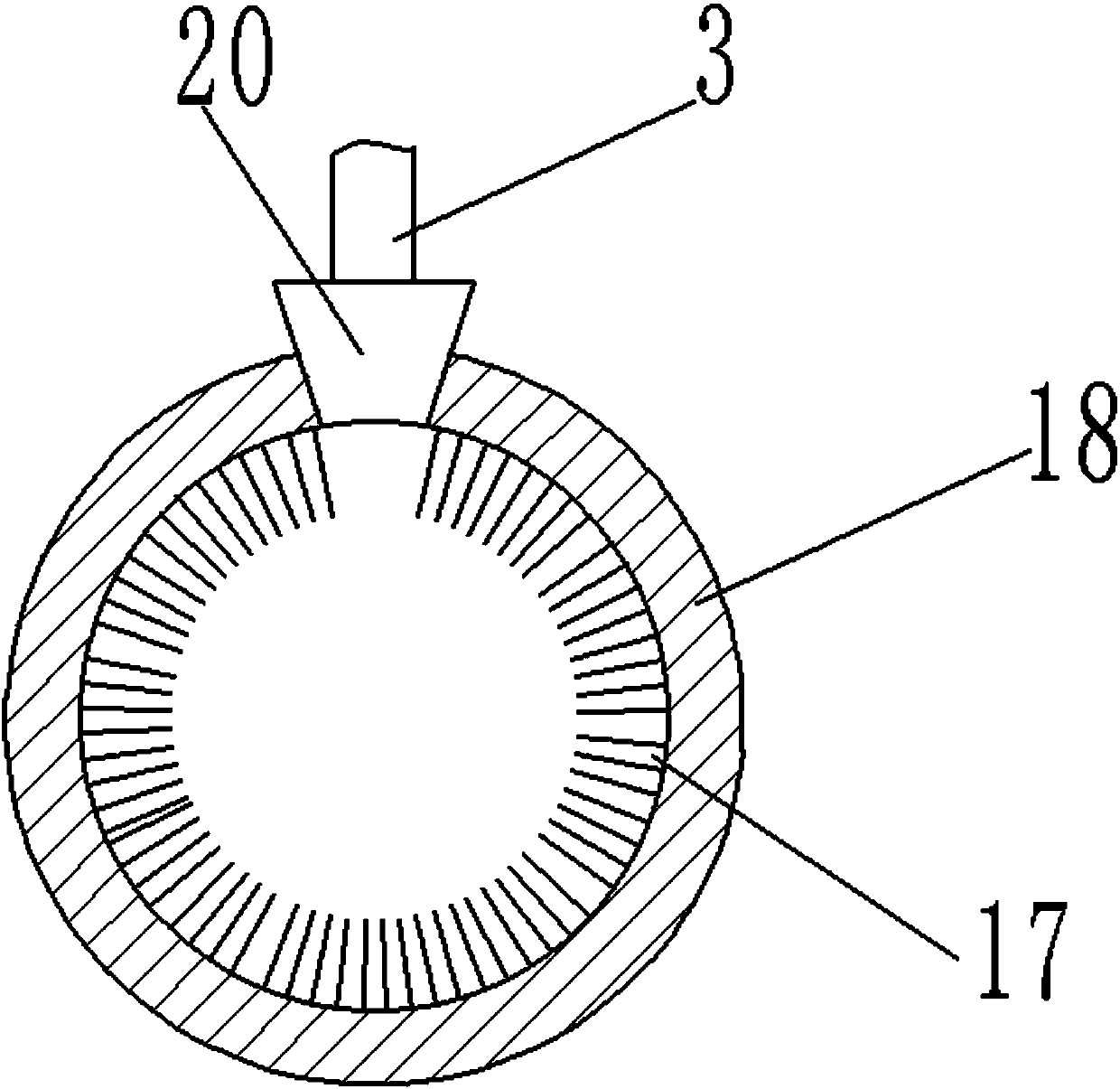 Rotary derusting and cleaning device for pipeline for construction site