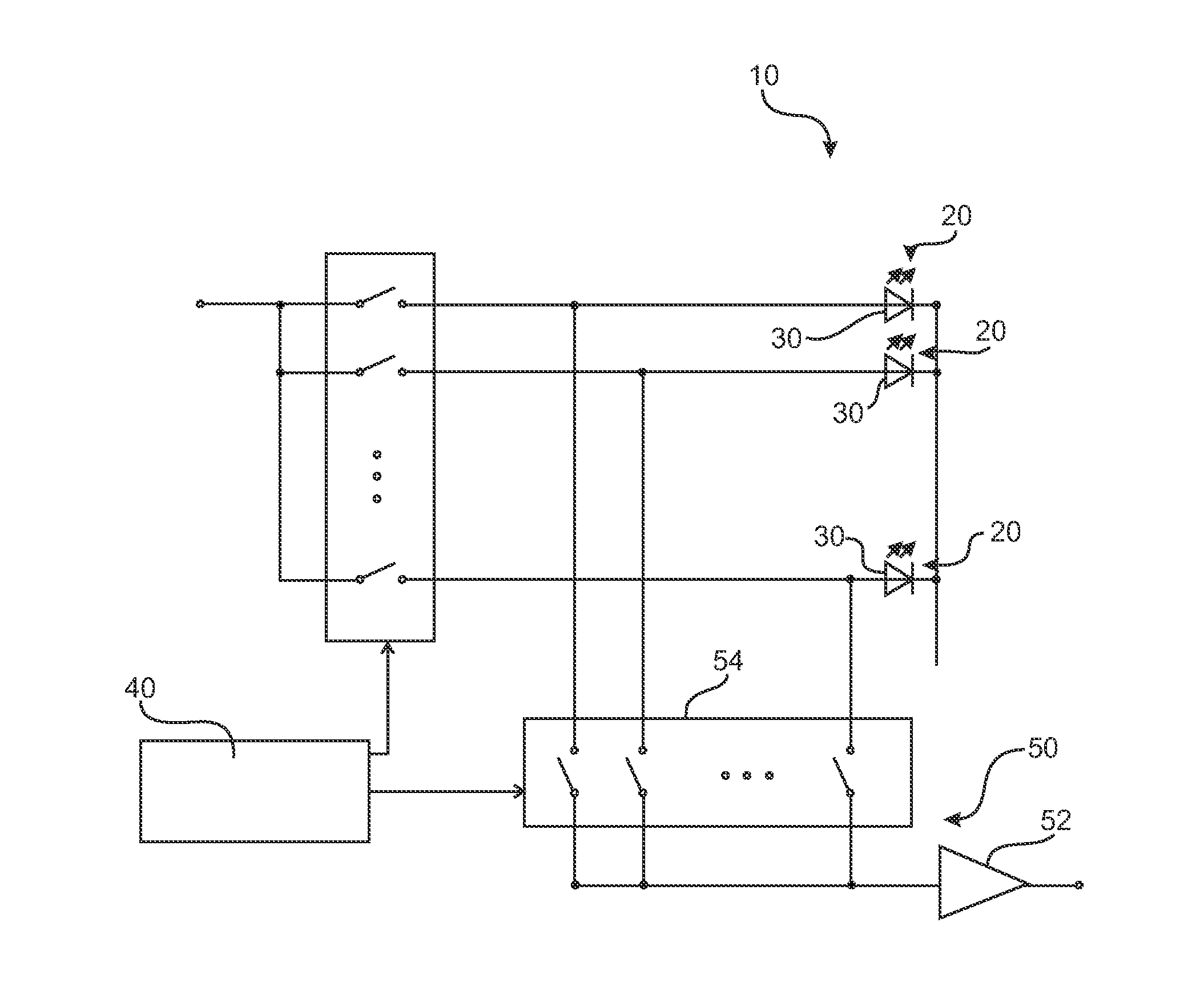 Process for the detection of optical signals