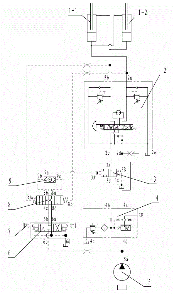 Hydraulic steering system for engineering machinery