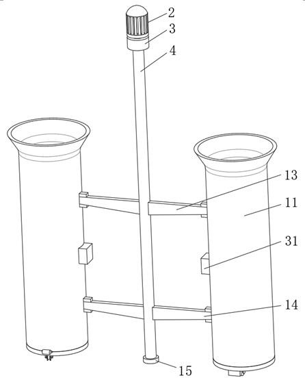 A device for filtering biogas slurry by using corn stalks and a biogas slurry concentration and separation process