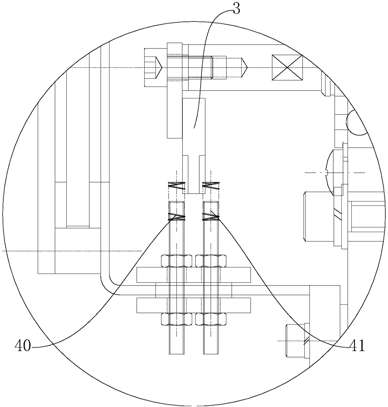 Broken bar detection device, broken bar automation monitoring system and roller kiln