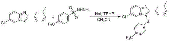 Preparing method for C-3 position sulfoimidazo[1,2-a] pyridine compound