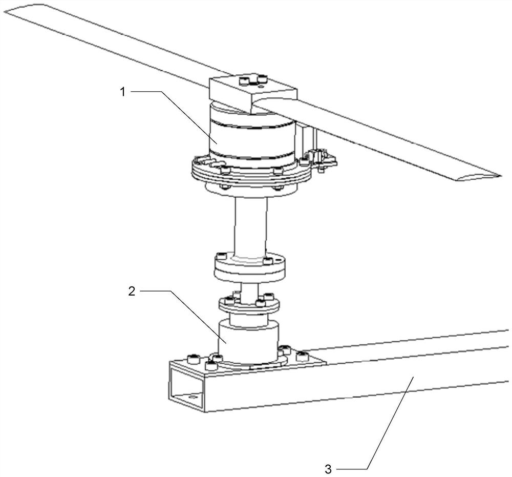 Rotary-wing Mars UAV single-rotor system aerodynamic characteristics test device and torque test method and lift test method