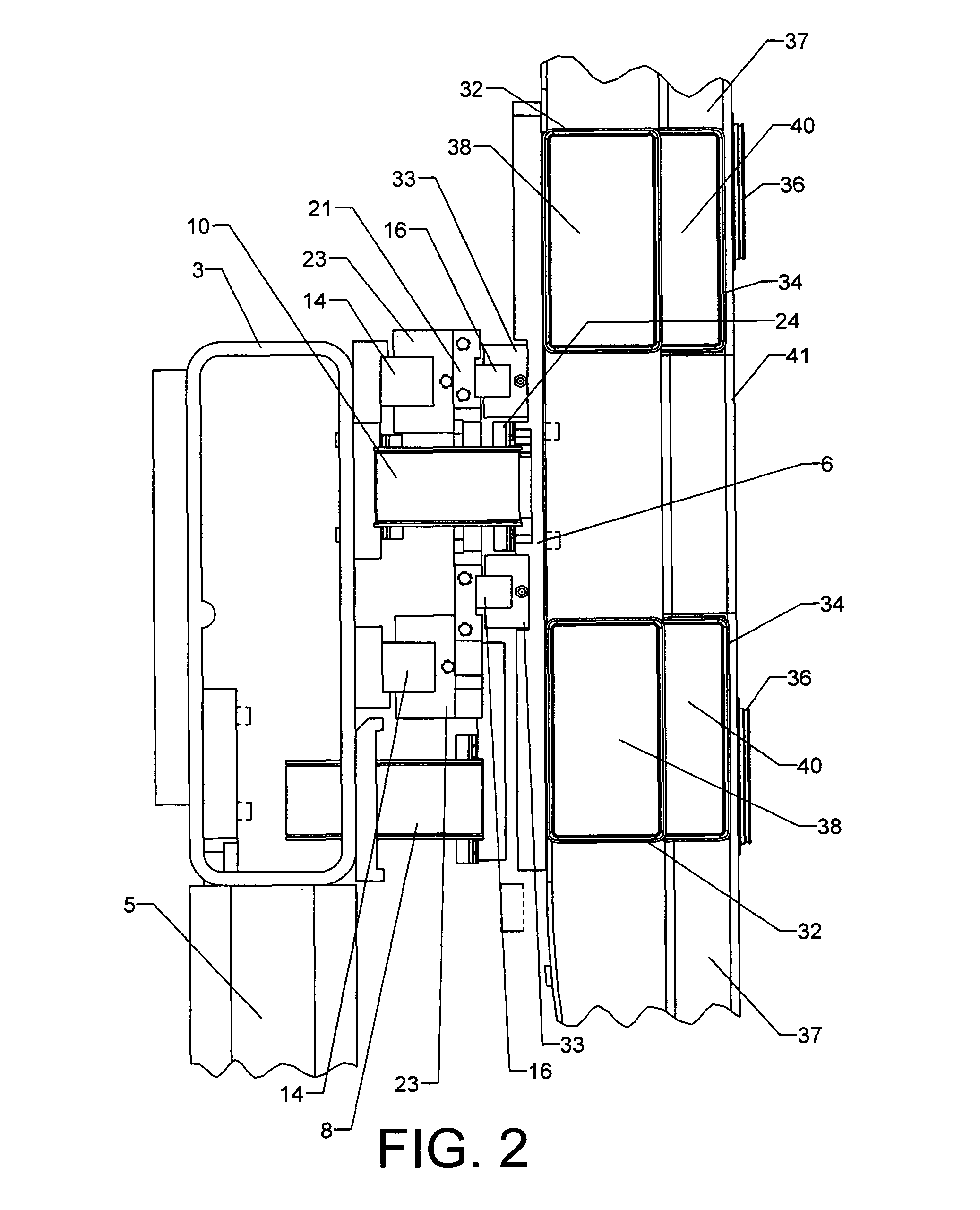 Telescoping article retrieval system with plenum assembly attached to slave belt