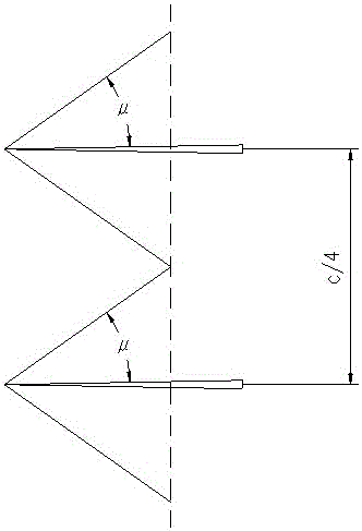 Drag reduction needle passive control method and device for wing shockwave control