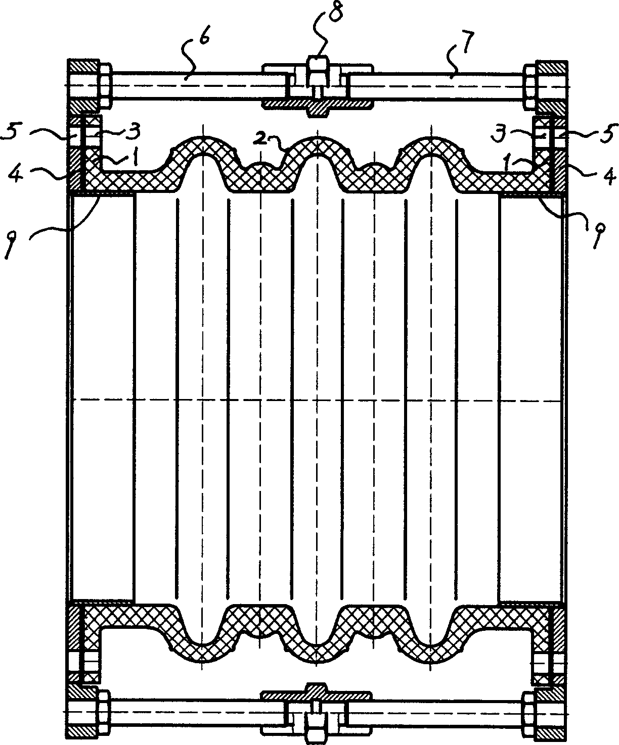 Adjustable bending rubber joint