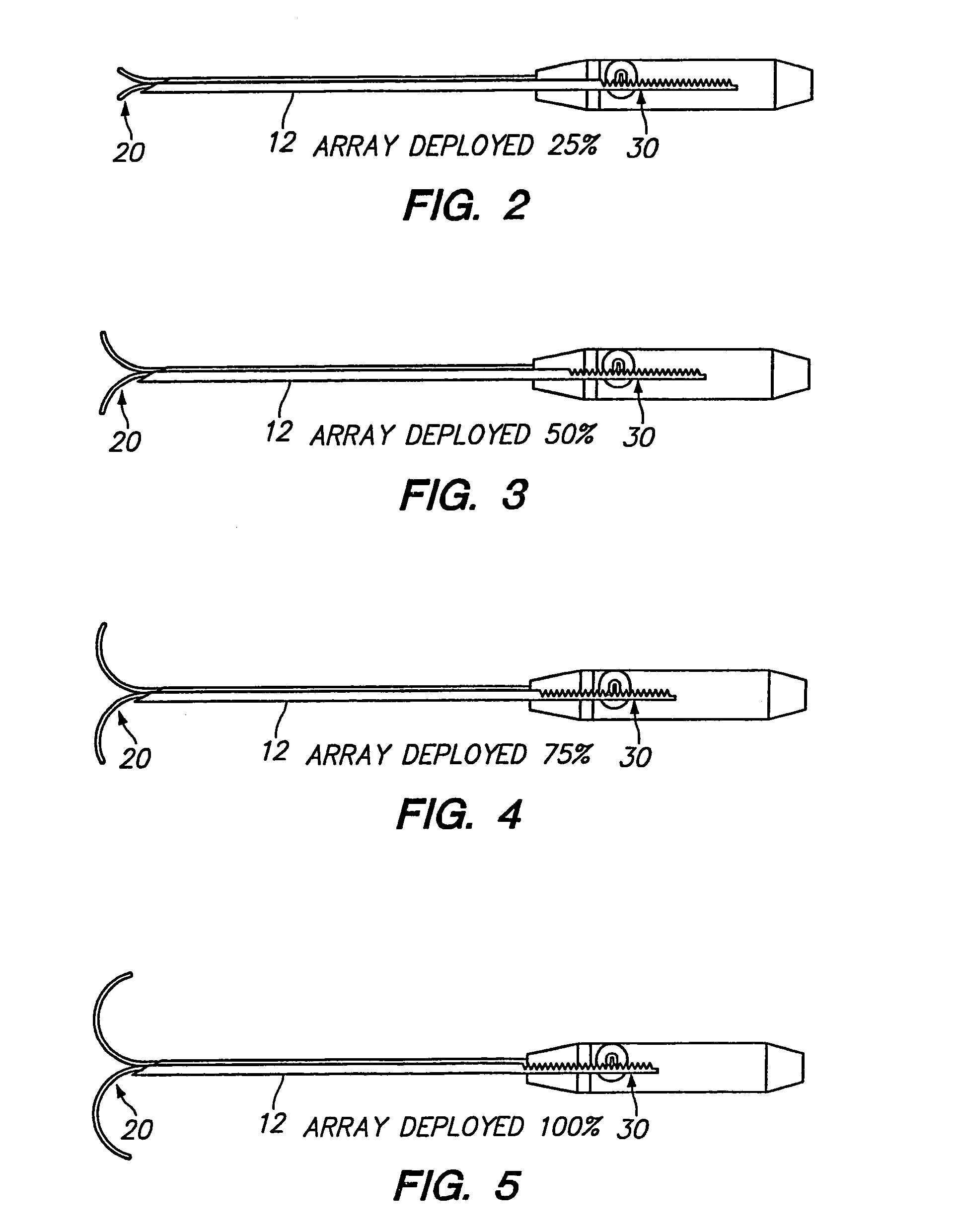 Auto advancing radio frequency array